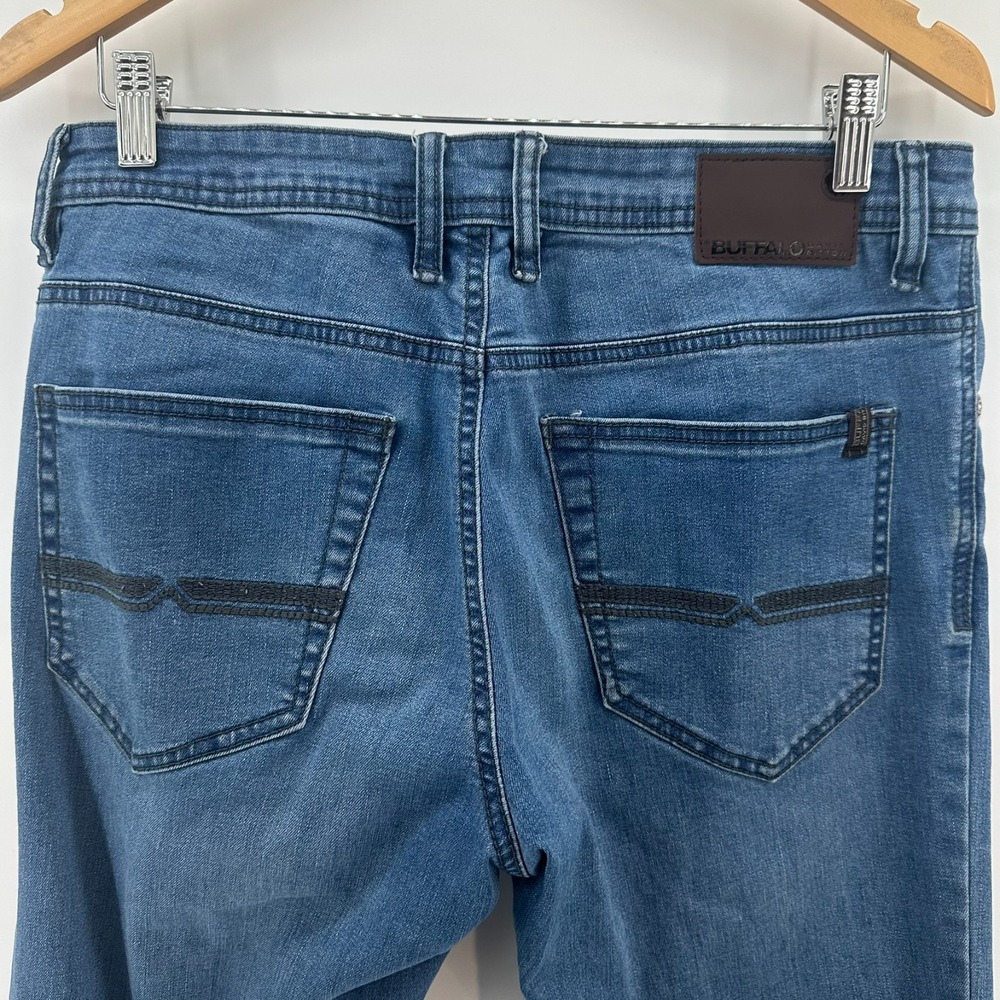Buffalo David Bitton Axel Jeans Mens 32x30 Blue Denim Stretch Slim Fit 5-Pocket - Picture 3 of 10